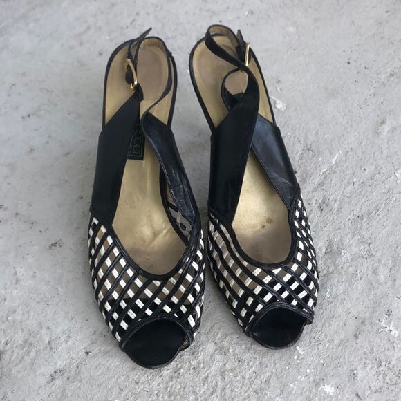 Gucci peep toe slingback s - Picture 1 of 10